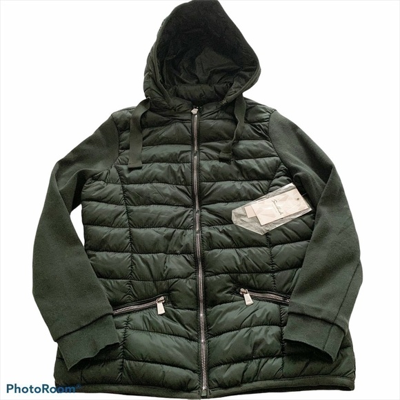 Ymi Snobbish Collection Green Puffer Jacket NWT - Picture 2 of 10